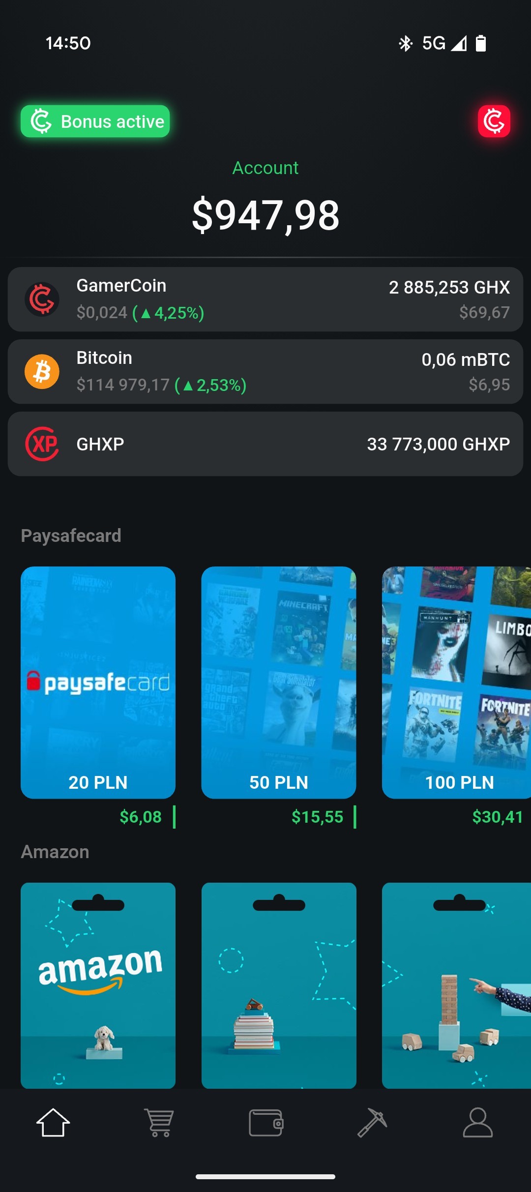 GamerHash Mobile app screenshot