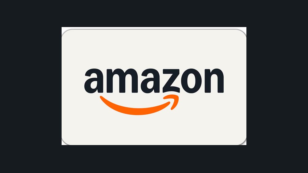 Official Amazon brand artwork — the smile logo and a gift card