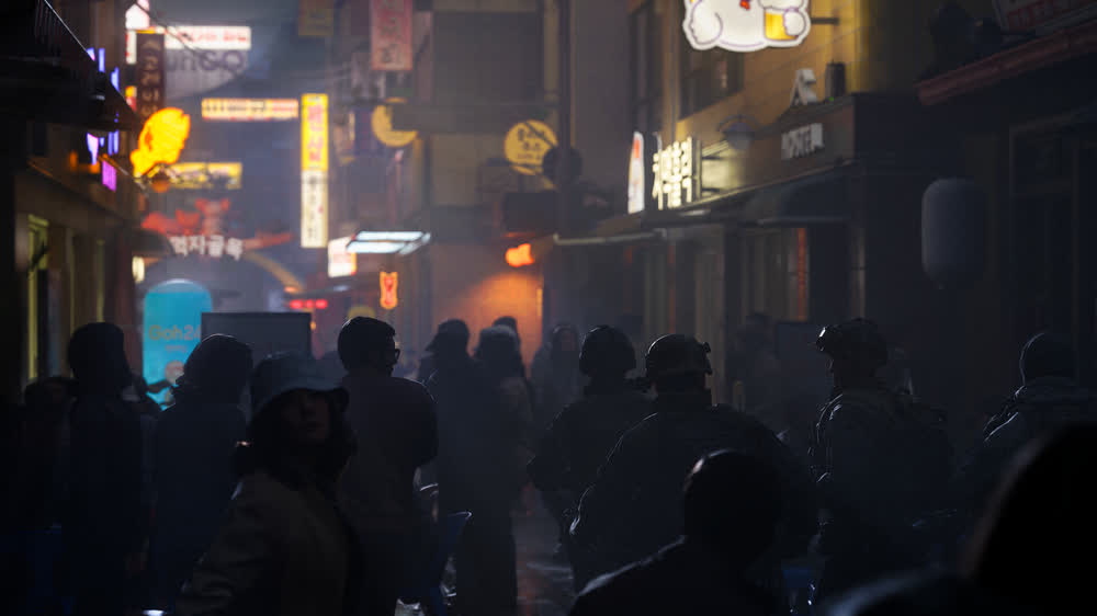 Three operators pushing through a night alley — official Call of Duty: Modern Warfare 4 artwork