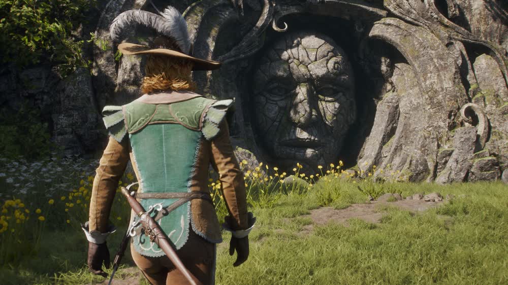Bowerstone at sunset above the hills of Albion — official Fable artwork