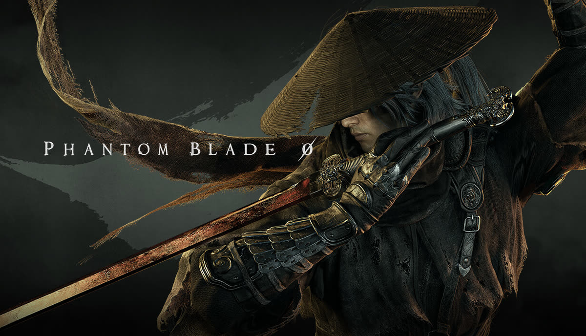 Soul with his blade drawn beneath a conical hat — official Phantom Blade Zero artwork